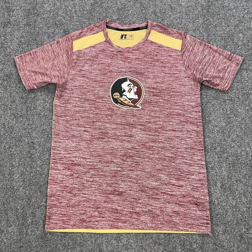 Florida State Seminoles Shirt Mens Medium Red NCAA Football Russell Tee Top